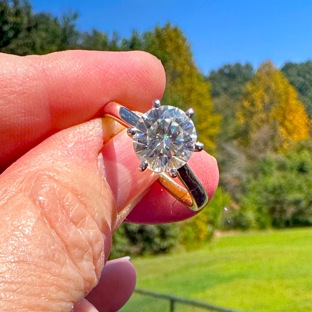 3 Ct. Round Moissanite Solitaire